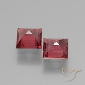 Rhodolite Garnet Gemstones in 5 x 5 mm (calibrated) Size for Sale, Rhodolite Garnet Stones in Medium Red Color