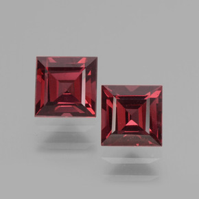 Purple-Red Rhodolite Garnet Gem - 0.8ct Square Facet (ID: 431433)