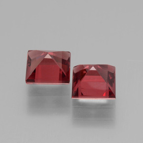 Rhodolite Garnet Gemstones in 5 x 5 mm (calibrated) Size for Sale, Rhodolite Garnet Stones in Dark Red Color