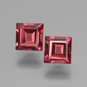 1.51 ct Pink Rhodolite Garnet Gemstone, Rhodolite Garnet Gem in Square Facet Shape for Sale.