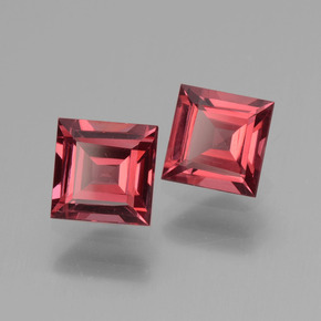 1.51 ct Pink Rhodolite Garnet Stone, Natural Rhodolite Garnet in Square Facet Shape for Sale