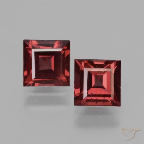 1.72ctw Natural Scarlet Red Rhodolite Garnet, Square, VS