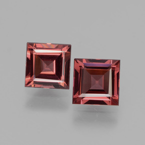 Medium Red Родолит Гранат Камень - 0.7ct Фасетный Квадрат (ID: 431485)
