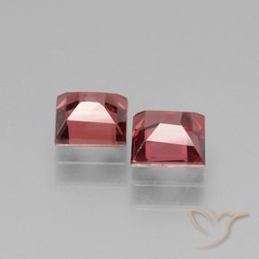 Rhodolite Garnet Gemstones in 5 x 5 mm (calibrated) Size for Sale, Rhodolite Garnet Stones in Medium-Dark Red Color