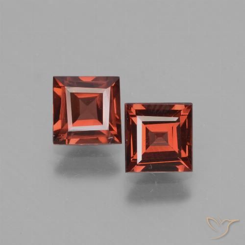 1.45ctw Natural Deep Red Rhodolite Garnet, Square, VS