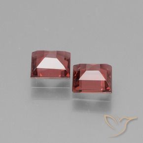 Rhodolite Garnet Gemstones in 5 x 5 mm (calibrated) Size for Sale, Rhodolite Garnet Stones in Light Scarlet Red Color