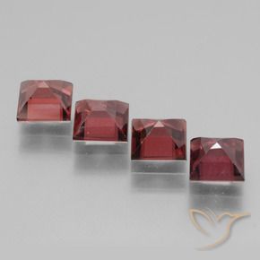 Rhodolite Garnet Gemstones in 5 x 5 mm (calibrated) Size for Sale, Rhodolite Garnet Stones in Dark Red Color
