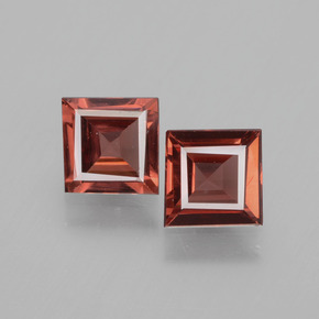 1.23 ctw Pink Rhodolite Garnet Gemstones, Rhodolite Garnet Gems in Square Facet Shape for Sale.