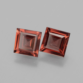 1.23 ctw Pink Rhodolite Garnet Stones, Natural Rhodolite Garnet in Square Facet Shape for Sale