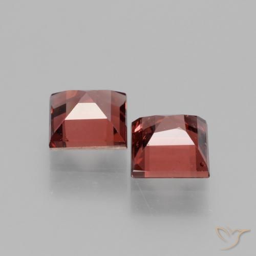 Rhodolite Garnet Gemstones in 5 x 5 mm (calibrated) Size for Sale, Rhodolite Garnet Stones in Medium Red Color