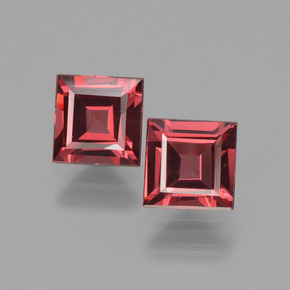 Deep Wine Red Родолит Гранат Камень - 0.7ct Фасетный Квадрат (ID: 431584)