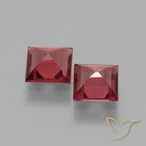 Rhodolite Garnet Gemstones in 5 x 5 mm (calibrated) Size for Sale, Rhodolite Garnet Stones in Pinkish Red Color
