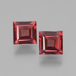 1.46 ct Pink Rhodolite Garnet Gemstone, Rhodolite Garnet Gem in Square Facet Shape for Sale.