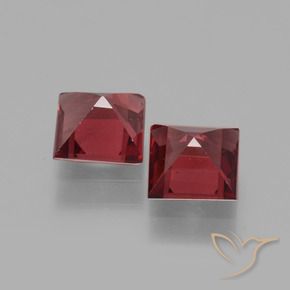 Rhodolite Garnet Gemstones in 5 x 5 mm (calibrated) Size for Sale, Rhodolite Garnet Stones in Pinkish Red Color