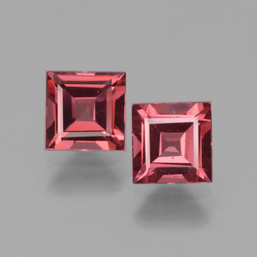 Medium Red Rhodolite Garnet Gem - 0.8ct Square Facet (ID: 431593)