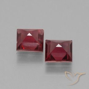 Rhodolite Garnet Gemstones in 5 x 5 mm (calibrated) Size for Sale, Rhodolite Garnet Stones in Medium Red Color