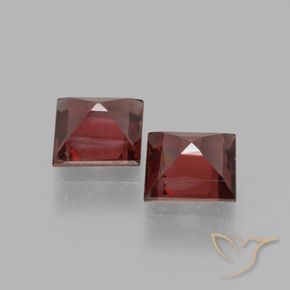 Rhodolite Garnet Gemstones in 5 x 5 mm (calibrated) Size for Sale, Rhodolite Garnet Stones in Dark Red Color