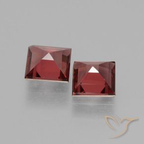 Rhodolite Garnet Gemstones in 5 x 5 mm (calibrated) Size for Sale, Rhodolite Garnet Stones in Deep Red Color