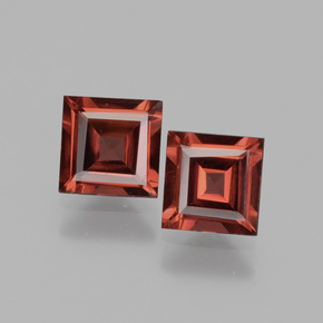 1.26 ctw Pink Rhodolite Garnet Gemstones, Rhodolite Garnet Gems in Square Facet Shape for Sale.
