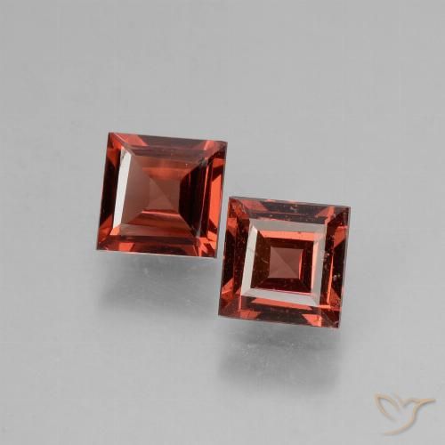 1.49ctw Natural Scarlet Red Rhodolite Garnet, Square, VS