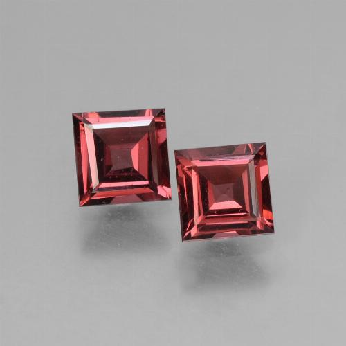 Medium Red Rhodolite Garnet Gem - 0.7ct Square Facet (ID: 431705)