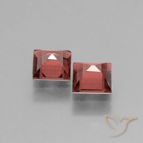 Rhodolite Garnet Gemstones in 5 x 5 mm (calibrated) Size for Sale, Rhodolite Garnet Stones in Scarlet Red Tone Color
