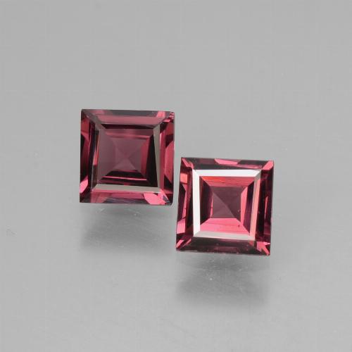 Medium Red Родолит Гранат Камень - 0.7ct Фасетный Квадрат (ID: 431712)