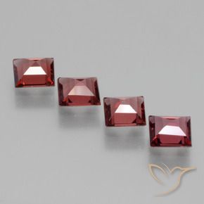 Rhodolite Garnet Gemstones in 5 x 5 mm (calibrated) Size for Sale, Rhodolite Garnet Stones in Dark Red Color