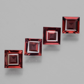 2.54 ct Pink Rhodolite Garnet Stone, Natural Rhodolite Garnet in Square Facet Shape for Sale