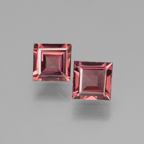 1.15 ct Pink Rhodolite Garnet Gemstone, Rhodolite Garnet Gem in Square Facet Shape for Sale.