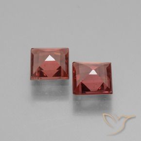 Rhodolite Garnet Gemstones in 5 x 5 mm (calibrated) Size for Sale, Rhodolite Garnet Stones in Light Red Color