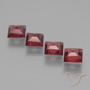 Rhodolite Garnet Gemstones in 5 x 5 mm (calibrated) Size for Sale, Rhodolite Garnet Stones in Merlot Red Color