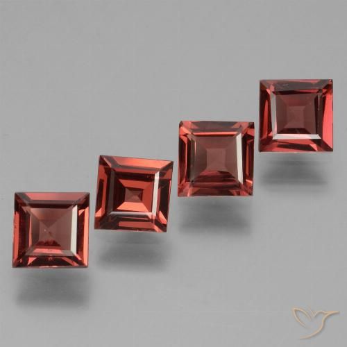 2.71ctw Natural Scarlet Red Rhodolite Garnet, Square, VS