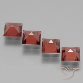 Rhodolite Garnet Gemstones in 5 x 5 mm (calibrated) Size for Sale, Rhodolite Garnet Stones in Scarlet Red Color
