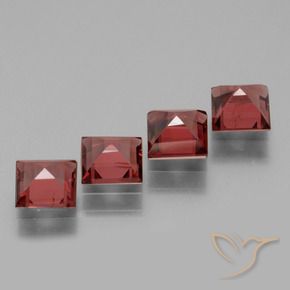 Rhodolite Garnet Gemstones in 4.9 x 4.8 mm Size for Sale, Rhodolite Garnet Stones in Merlot Red Color