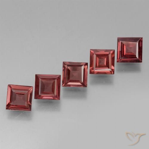 3.22ctw Natural Merlot Red Rhodolite Garnet, Square, VS