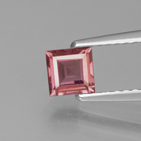 0.52 ct Pink Rhodolite Garnet Gemstone, Rhodolite Garnet Gem in Square Facet Shape for Sale.
