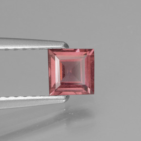 0.52 ct Pink Rhodolite Garnet Stone, Natural Rhodolite Garnet in Square Facet Shape for Sale