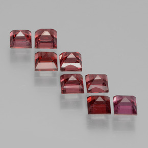 Rhodolite Garnet Gemstones in 3.3 x 3.2 mm Size for Sale, Rhodolite Garnet Stones in Pinkish Rose Color