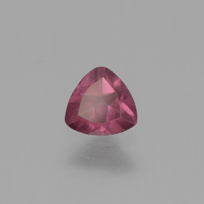 0.42 ct Pink Rhodolite Garnet Stone, Natural Rhodolite Garnet in Trillion Facet Shape for Sale