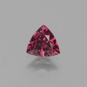 0.56 ct Pink Rhodolite Garnet Gemstone, Rhodolite Garnet Gem in Trillion Facet Shape for Sale.
