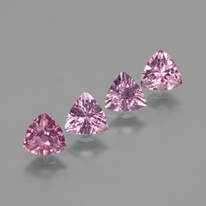 1.94 ctw Pink Rhodolite Garnet Stones, Natural Rhodolite Garnet in Trillion Facet Shape for Sale