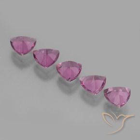 Rhodolite Garnet Gemstones in 5 x 5 mm (calibrated) Size for Sale, Rhodolite Garnet Stones in Medium Purple Color