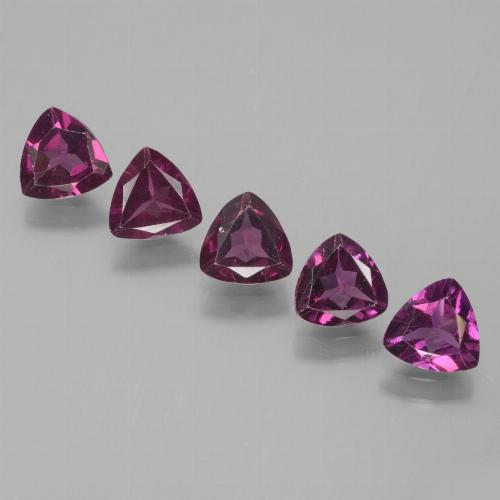 Raspberry Red Rhodolite Garnet Gem - 0.5ct Trillion Facet (ID: 432354)