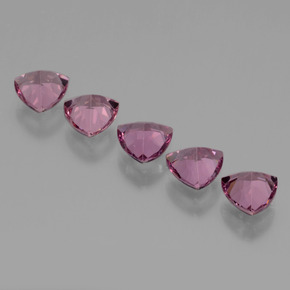 Rhodolite Garnet Gemstones in 5.2 x 5.2 mm Size for Sale, Rhodolite Garnet Stones in Pinkish Rose Color