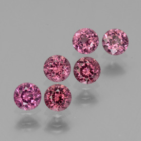 1.88 ct Pink Rhodolite Garnet Gemstone, Rhodolite Garnet Gem in Round Facet Shape for Sale.