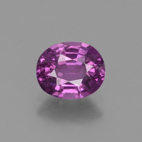 1.26 ct Pink Rhodolite Garnet Gemstone, Rhodolite Garnet Gem in Oval Facet Shape for Sale.