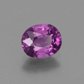 1.26 ct Pink Rhodolite Garnet Stone, Natural Rhodolite Garnet in Oval Facet Shape for Sale