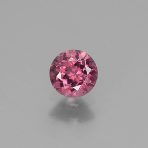 0.50 ct Pink Rhodolite Garnet Gemstone, Rhodolite Garnet Gem in Round Facet Shape for Sale.