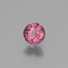 0.50 ct Pink Rhodolite Garnet Stone, Natural Rhodolite Garnet in Round Facet Shape for Sale